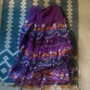 vintage brand “hello2you” embroidered skirt